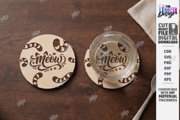 Cat Coaster Laser Cut Funny Kitten SVG Review