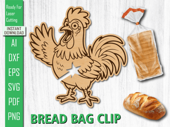 Farm Animal Larse Rooster Bread Bag Clip Review