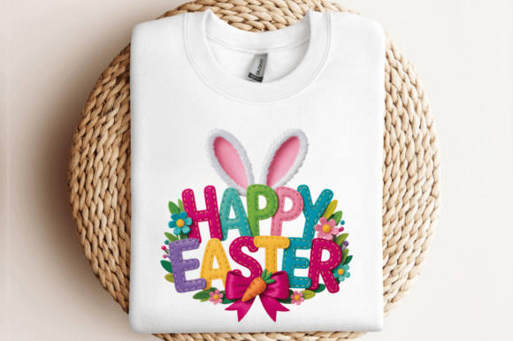 Faux Yarn Happy Easter Coquette Bow PNG Review