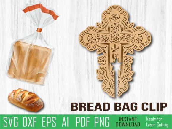Floral Easter Cross Bread Clip, Laser Review