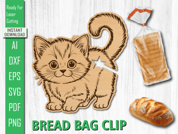Laser Cut Animal Cat Bread Bag Clip Review