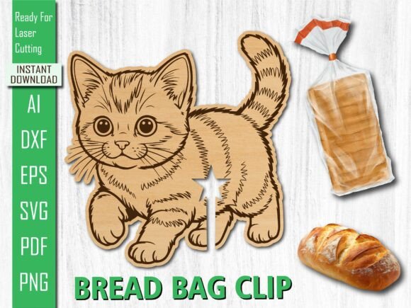 Laser Cut Animal, Walking Cat Bread Clip Review