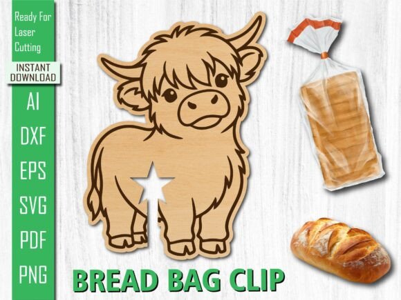 Laser Cut Cute Baby Highland Cow Clip Review