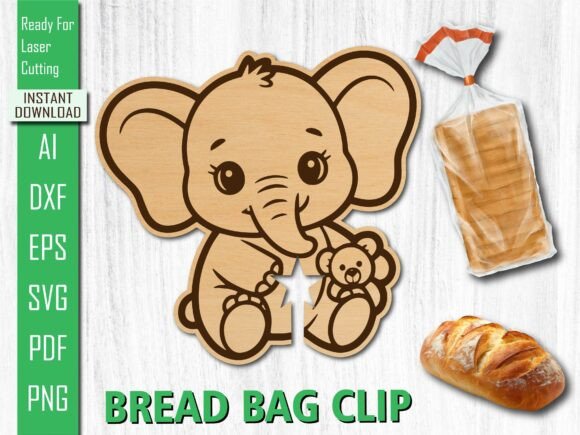 Laser Cut Cute Elephant Bread Bag Clip Review