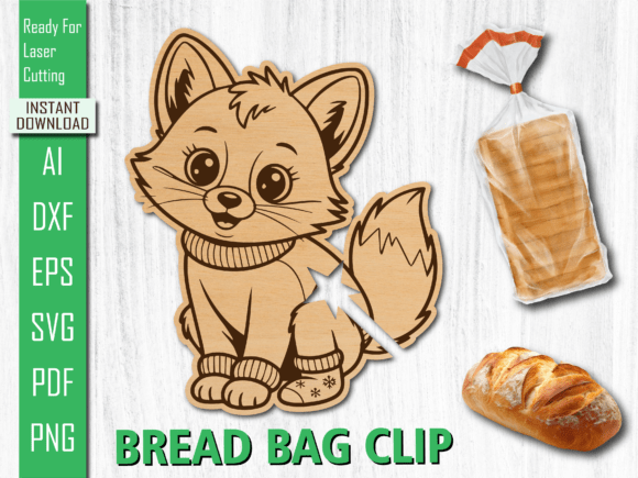 Laser Cut Cute Fox Bread Clip Design Review