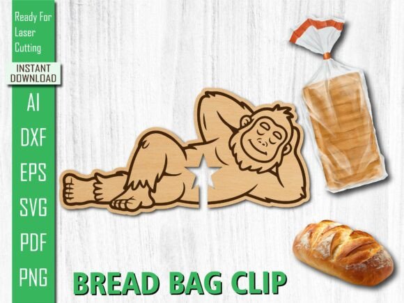 Laser Cut Sleeping Bigfoot Bread Clip Review