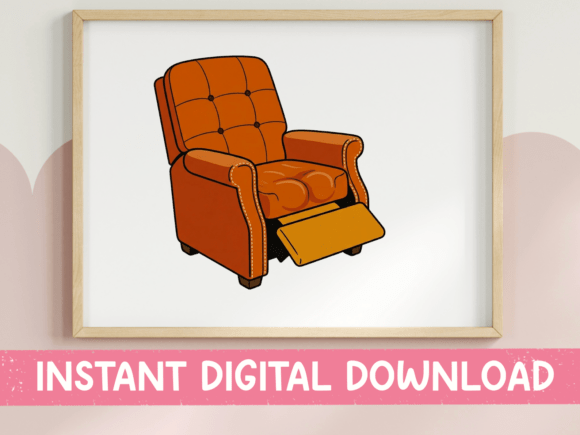 Retro Recliner Chair Clipart Design Review