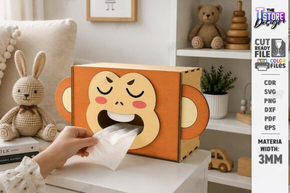 Tissue Box Laser Cut Funny Animals SVG Review