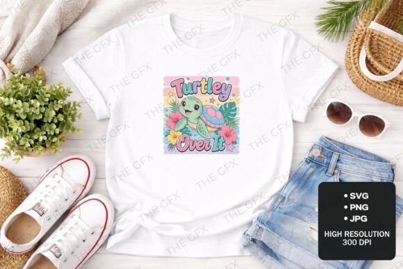 Turtley Over It Cute Turtle SVG Design Review