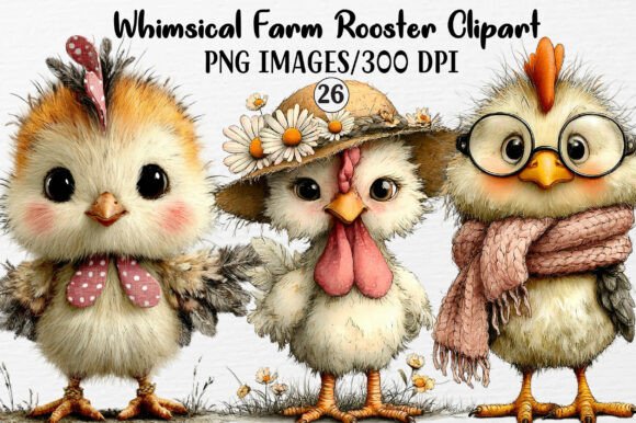 Whimsical Farm Rooster Clipart Review